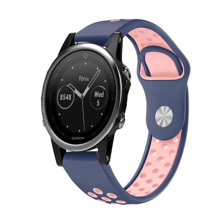 22mm Sports Breathable Silicone Watch Band, For Garmin Fenix 6 GPS, For Garmin Fenix 6 Pro GPS, For Garmin Fenix 6 Sapphire GPS, For Garmin Fenix 5
