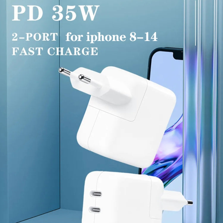35W PD3.0 USB-C / Type-C 雙埠充電器，適用 iPhone / iPad 系列，美規插頭，歐規插頭