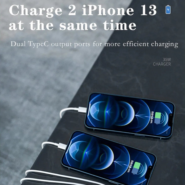 35W PD3.0 USB-C / Type-C 雙埠充電器，適用 iPhone / iPad 系列，美規插頭，歐規插頭