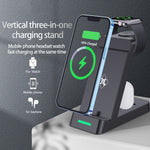 B20 18W 3 合 1 無線充電支架，適用 iPhone Apple Watch 系列，B20 for Apple