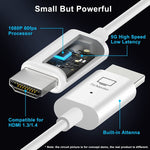 無線 HDMI 發射與接收套件，HDMI 無線延伸器轉接器，1080P 60fps 視頻音訊投影用於電腦、筆電、相機至 HDTV/投影機