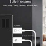 無線 HDMI 發射與接收套件，HDMI 無線延伸器轉接器，1080P 60fps 視頻音訊投影用於電腦、筆電、相機至 HDTV/投影機