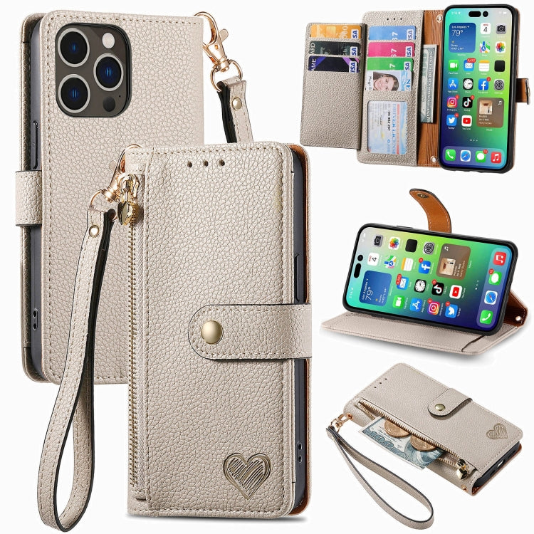 愛心拉鍊掛繩皮革手機殼，適用於 iPhone 17e / 16e，iPhone 17 Pro Max，iPhone 17 Pro，iPhone 17，iPhone Air，iPhone 16 Pro Max，iPhone 16 Pro，iPhone 16 Plus