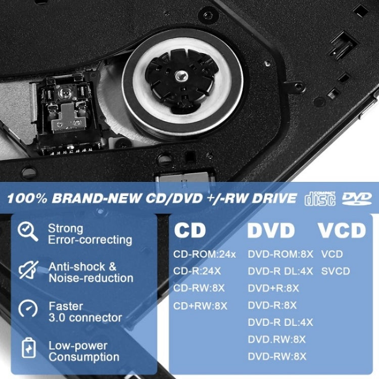BT638 筆記型電腦桌上型外接 USB 3.0 便攜式 CD 播放器 CD-RW 光碟機燒錄器, BT638