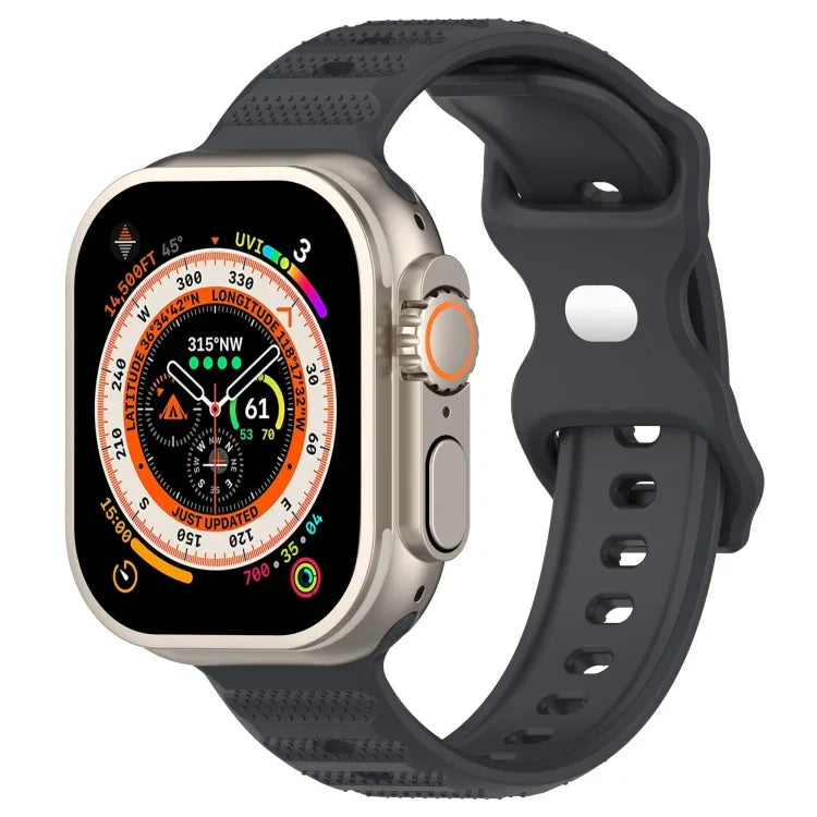 Reverse Buckle Dot Texture Silicone Watch Band, For Apple Watch 38mm