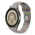 運動彩虹點矽膠扣錶帶，適用於 Samsung Galaxy Watch 5 Pro、Samsung Galaxy Gear Sport、Samsung Galaxy Watch Active 2 40mm / 44mm、Samsung Galaxy Watch 3 41mm、Samsung Galaxy Watch Active 40mm