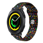 運動彩虹點矽膠扣錶帶，適用於 Samsung Galaxy Watch 5 Pro、Samsung Galaxy Gear Sport、Samsung Galaxy Watch Active 2 40mm / 44mm、Samsung Galaxy Watch 3 41mm、Samsung Galaxy Watch Active 40mm