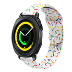 運動彩虹點矽膠扣錶帶，適用於 Samsung Galaxy Watch 5 Pro、Samsung Galaxy Gear Sport、Samsung Galaxy Watch Active 2 40mm / 44mm、Samsung Galaxy Watch 3 41mm、Samsung Galaxy Watch Active 40mm