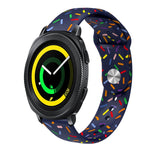 運動彩虹點矽膠扣錶帶，適用於 Samsung Galaxy Watch 5 Pro、Samsung Galaxy Gear Sport、Samsung Galaxy Watch Active 2 40mm / 44mm、Samsung Galaxy Watch 3 41mm、Samsung Galaxy Watch Active 40mm