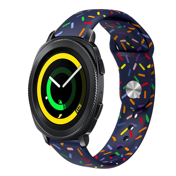 運動彩虹點矽膠扣錶帶，適用於 Samsung Galaxy Watch 5 Pro、Samsung Galaxy Gear Sport、Samsung Galaxy Watch Active 2 40mm / 44mm、Samsung Galaxy Watch 3 41mm、Samsung Galaxy Watch Active 40mm