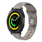 運動彩虹點矽膠扣錶帶，適用於 Samsung Galaxy Watch 5 Pro、Samsung Galaxy Gear Sport、Samsung Galaxy Watch Active 2 40mm / 44mm、Samsung Galaxy Watch 3 41mm、Samsung Galaxy Watch Active 40mm
