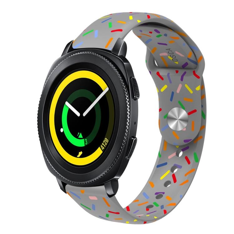 運動彩虹點矽膠扣錶帶，適用於 Samsung Galaxy Watch 5 Pro、Samsung Galaxy Gear Sport、Samsung Galaxy Watch Active 2 40mm / 44mm、Samsung Galaxy Watch 3 41mm、Samsung Galaxy Watch Active 40mm