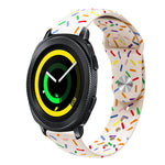 運動彩虹點矽膠扣錶帶，適用於 Samsung Galaxy Watch 5 Pro、Samsung Galaxy Gear Sport、Samsung Galaxy Watch Active 2 40mm / 44mm、Samsung Galaxy Watch 3 41mm、Samsung Galaxy Watch Active 40mm
