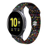 運動彩虹點矽膠扣錶帶，適用於 Samsung Galaxy Watch 4 40mm / 44mm，適用於 Samsung Galaxy Watch 4 Classic 42mm / 46mm