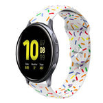 運動彩虹點矽膠扣錶帶，適用於 Samsung Galaxy Watch 4 40mm / 44mm，適用於 Samsung Galaxy Watch 4 Classic 42mm / 46mm