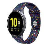 運動彩虹點矽膠扣錶帶，適用於 Samsung Galaxy Watch 4 40mm / 44mm，適用於 Samsung Galaxy Watch 4 Classic 42mm / 46mm