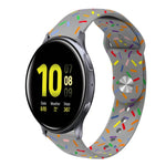 運動彩虹點矽膠扣錶帶，適用於 Samsung Galaxy Watch 4 40mm / 44mm，適用於 Samsung Galaxy Watch 4 Classic 42mm / 46mm