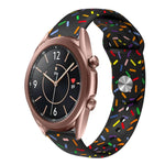 運動彩虹點矽膠扣錶帶，適用於 Samsung Galaxy Watch 4 40mm / 44mm，適用於 Samsung Galaxy Watch 4 Classic 42mm / 46mm