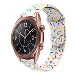 運動彩虹點矽膠扣錶帶，適用於 Samsung Galaxy Watch 4 40mm / 44mm，適用於 Samsung Galaxy Watch 4 Classic 42mm / 46mm