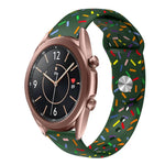 運動彩虹點矽膠扣錶帶，適用於 Samsung Galaxy Watch 4 40mm / 44mm，適用於 Samsung Galaxy Watch 4 Classic 42mm / 46mm