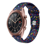 運動彩虹點矽膠扣錶帶，適用於 Samsung Galaxy Watch 4 40mm / 44mm，適用於 Samsung Galaxy Watch 4 Classic 42mm / 46mm
