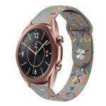 運動彩虹點矽膠扣錶帶，適用於 Samsung Galaxy Watch 4 40mm / 44mm，適用於 Samsung Galaxy Watch 4 Classic 42mm / 46mm
