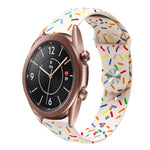 運動彩虹點矽膠扣錶帶，適用於 Samsung Galaxy Watch 4 40mm / 44mm，適用於 Samsung Galaxy Watch 4 Classic 42mm / 46mm