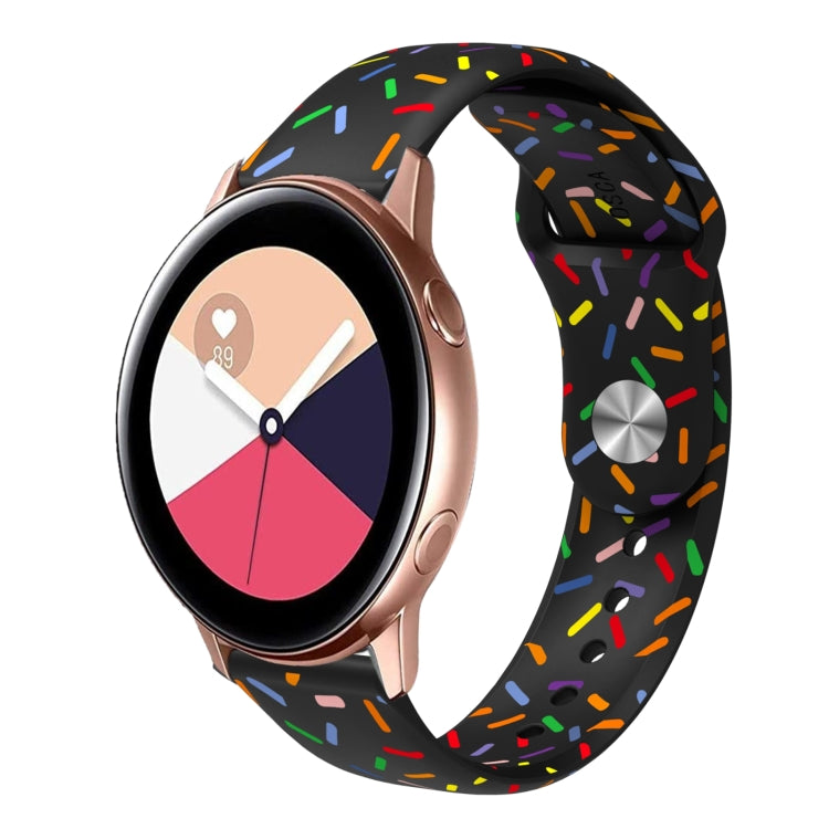 運動彩虹點矽膠扣錶帶，適用於 Samsung Galaxy Watch 5 Pro、Samsung Galaxy Gear Sport、Samsung Galaxy Watch Active 2 40mm / 44mm、Samsung Galaxy Watch 3 41mm、Samsung Galaxy Watch Active 40mm