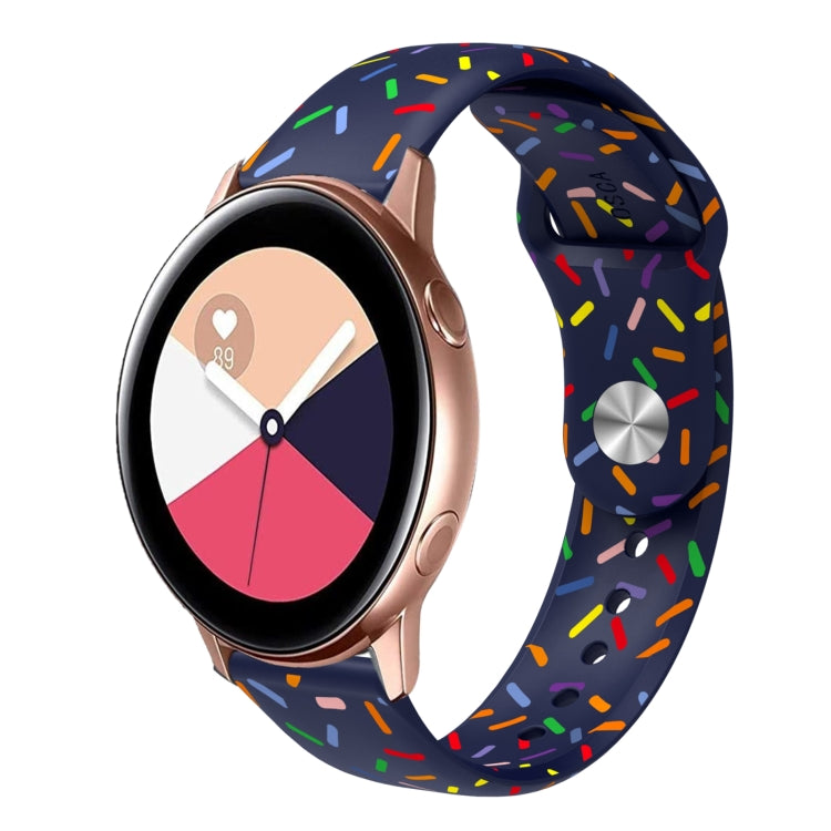 運動彩虹點矽膠扣錶帶，適用於 Samsung Galaxy Watch 5 Pro、Samsung Galaxy Gear Sport、Samsung Galaxy Watch Active 2 40mm / 44mm、Samsung Galaxy Watch 3 41mm、Samsung Galaxy Watch Active 40mm