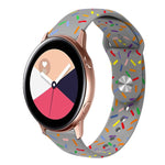 運動彩虹點矽膠扣錶帶，適用於 Samsung Galaxy Watch 5 Pro、Samsung Galaxy Gear Sport、Samsung Galaxy Watch Active 2 40mm / 44mm、Samsung Galaxy Watch 3 41mm、Samsung Galaxy Watch Active 40mm