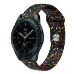 運動彩虹點矽膠扣錶帶，適用於 Samsung Galaxy Watch 5 Pro、Samsung Galaxy Gear Sport、Samsung Galaxy Watch Active 2 40mm / 44mm、Samsung Galaxy Watch 3 41mm、Samsung Galaxy Watch Active 40mm