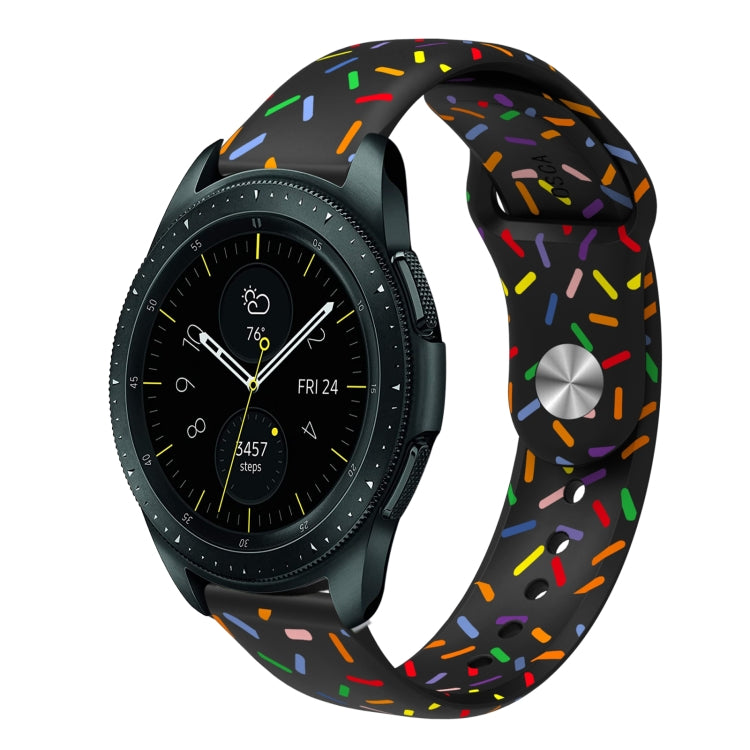 運動彩虹點矽膠扣錶帶，適用於 Samsung Galaxy Watch 5 Pro、Samsung Galaxy Gear Sport、Samsung Galaxy Watch Active 2 40mm / 44mm、Samsung Galaxy Watch 3 41mm、Samsung Galaxy Watch Active 40mm