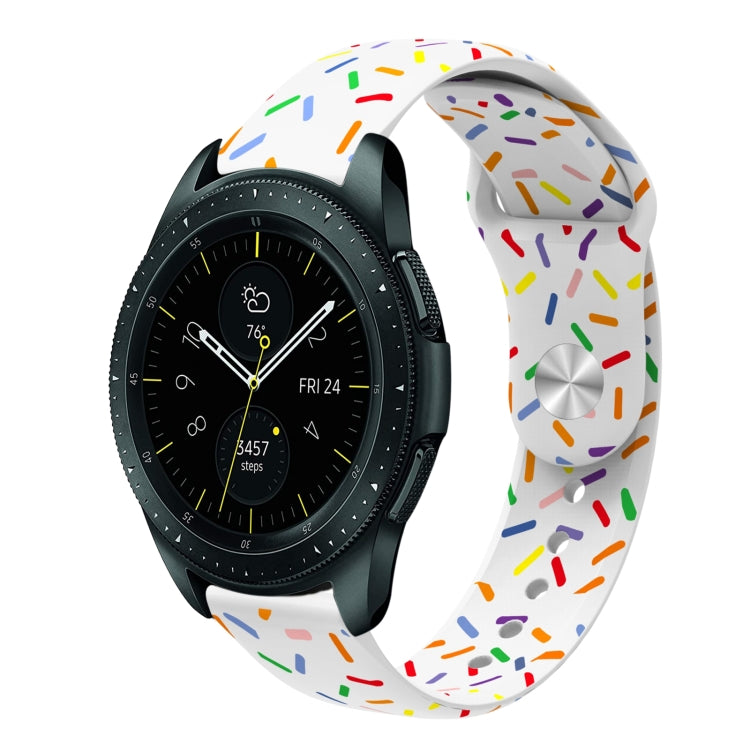 運動彩虹點矽膠扣錶帶，適用於 Samsung Galaxy Watch 5 Pro、Samsung Galaxy Gear Sport、Samsung Galaxy Watch Active 2 40mm / 44mm、Samsung Galaxy Watch 3 41mm、Samsung Galaxy Watch Active 40mm