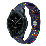 運動彩虹點矽膠扣錶帶，適用於 Samsung Galaxy Watch 5 Pro、Samsung Galaxy Gear Sport、Samsung Galaxy Watch Active 2 40mm / 44mm、Samsung Galaxy Watch 3 41mm、Samsung Galaxy Watch Active 40mm