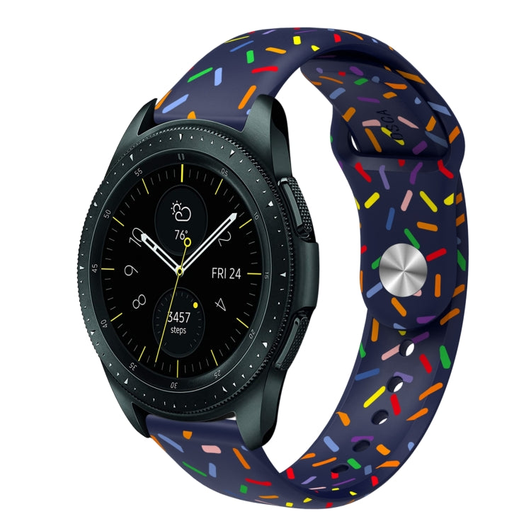 運動彩虹點矽膠扣錶帶，適用於 Samsung Galaxy Watch 5 Pro、Samsung Galaxy Gear Sport、Samsung Galaxy Watch Active 2 40mm / 44mm、Samsung Galaxy Watch 3 41mm、Samsung Galaxy Watch Active 40mm