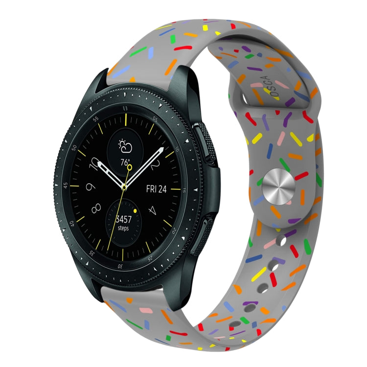 運動彩虹點矽膠扣錶帶，適用於 Samsung Galaxy Watch 5 Pro、Samsung Galaxy Gear Sport、Samsung Galaxy Watch Active 2 40mm / 44mm、Samsung Galaxy Watch 3 41mm、Samsung Galaxy Watch Active 40mm