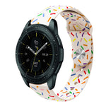 運動彩虹點矽膠扣錶帶，適用於 Samsung Galaxy Watch 5 Pro、Samsung Galaxy Gear Sport、Samsung Galaxy Watch Active 2 40mm / 44mm、Samsung Galaxy Watch 3 41mm、Samsung Galaxy Watch Active 40mm