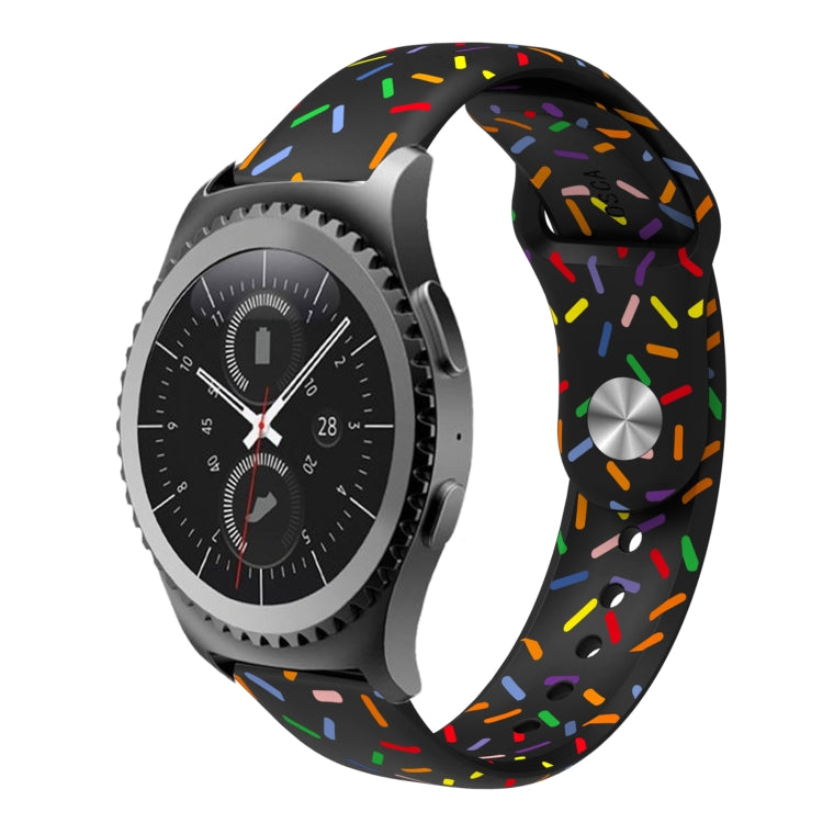 運動彩虹點矽膠扣錶帶，適用於 Samsung Galaxy Watch 5 Pro、Samsung Galaxy Gear Sport、Samsung Galaxy Watch Active 2 40mm / 44mm、Samsung Galaxy Watch 3 41mm、Samsung Galaxy Watch Active 40mm