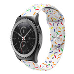 運動彩虹點矽膠扣錶帶，適用於 Samsung Galaxy Watch 5 Pro、Samsung Galaxy Gear Sport、Samsung Galaxy Watch Active 2 40mm / 44mm、Samsung Galaxy Watch 3 41mm、Samsung Galaxy Watch Active 40mm