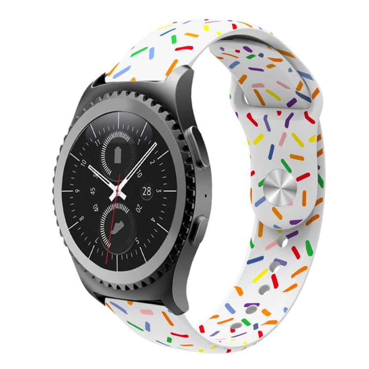 運動彩虹點矽膠扣錶帶，適用於 Samsung Galaxy Watch 5 Pro、Samsung Galaxy Gear Sport、Samsung Galaxy Watch Active 2 40mm / 44mm、Samsung Galaxy Watch 3 41mm、Samsung Galaxy Watch Active 40mm