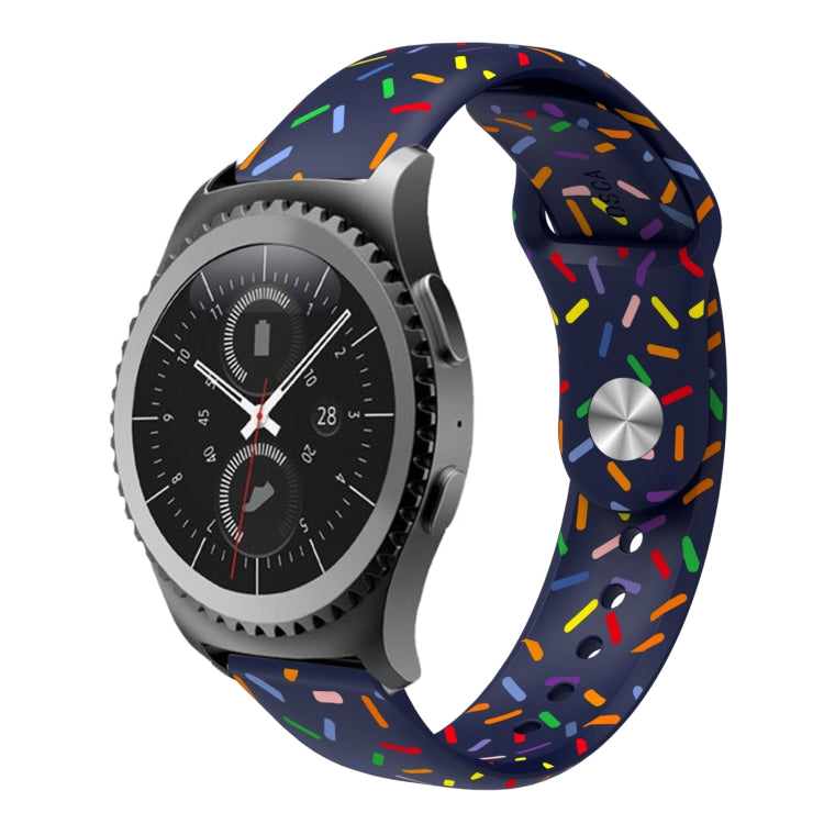 運動彩虹點矽膠扣錶帶，適用於 Samsung Galaxy Watch 5 Pro、Samsung Galaxy Gear Sport、Samsung Galaxy Watch Active 2 40mm / 44mm、Samsung Galaxy Watch 3 41mm、Samsung Galaxy Watch Active 40mm