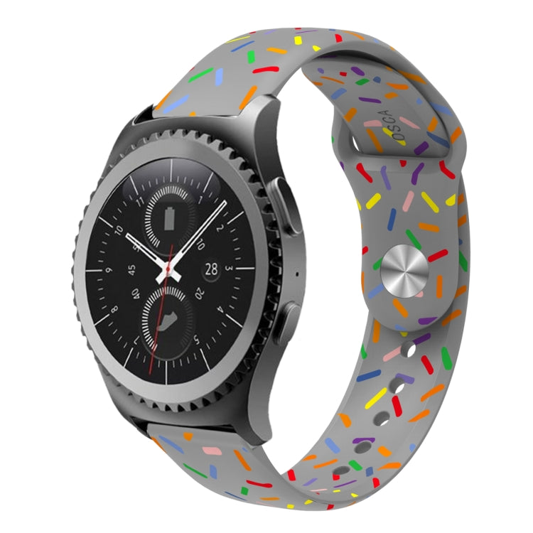 運動彩虹點矽膠扣錶帶，適用於 Samsung Galaxy Watch 5 Pro、Samsung Galaxy Gear Sport、Samsung Galaxy Watch Active 2 40mm / 44mm、Samsung Galaxy Watch 3 41mm、Samsung Galaxy Watch Active 40mm