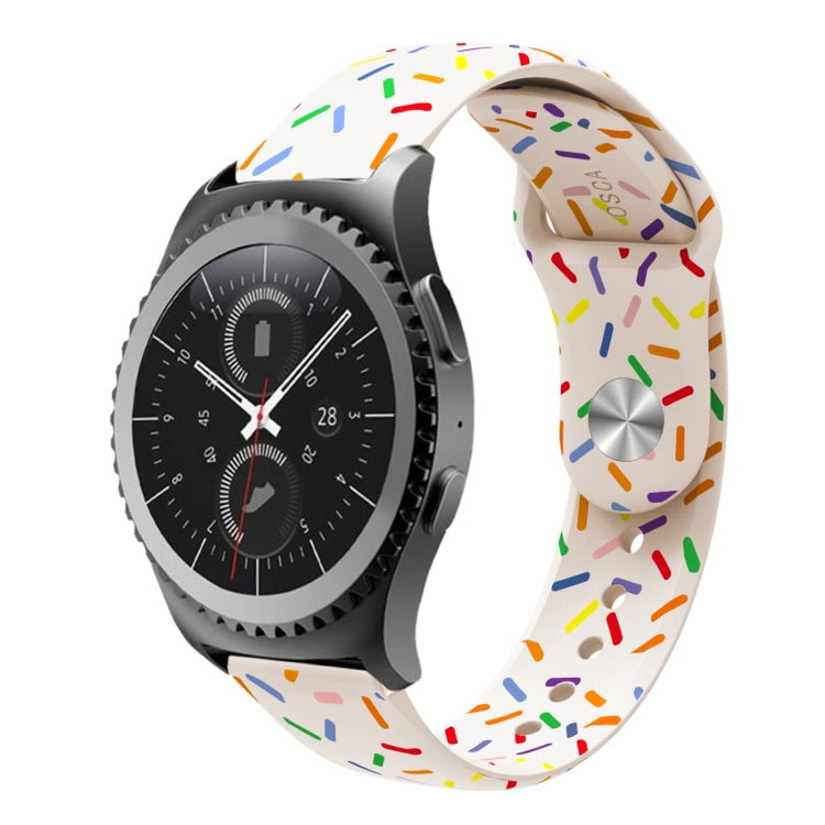 運動彩虹點矽膠扣錶帶，適用於 Samsung Galaxy Watch 5 Pro、Samsung Galaxy Gear Sport、Samsung Galaxy Watch Active 2 40mm / 44mm、Samsung Galaxy Watch 3 41mm、Samsung Galaxy Watch Active 40mm