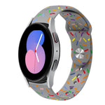 運動彩虹點矽膠扣錶帶，適用於 Samsung Galaxy Watch 5 Pro、Samsung Galaxy Gear Sport、Samsung Galaxy Watch Active 2 40mm / 44mm、Samsung Galaxy Watch 3 41mm、Samsung Galaxy Watch Active 40mm