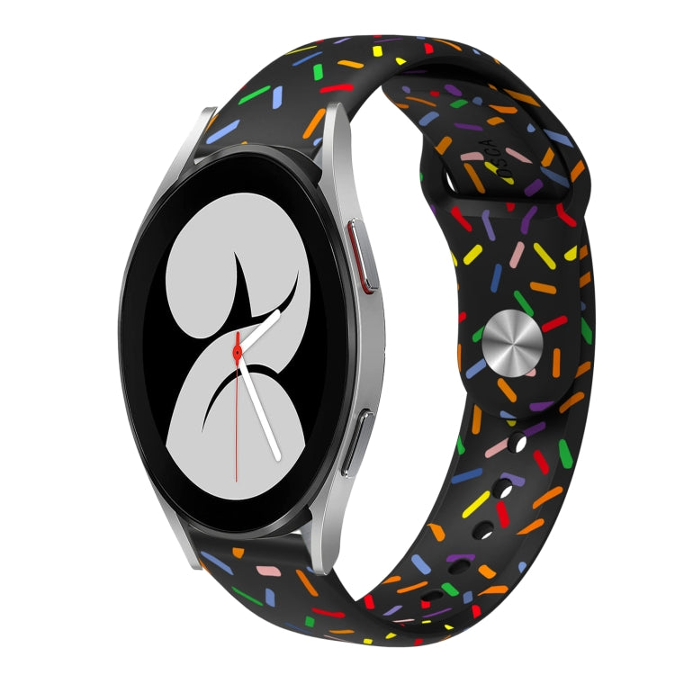 運動彩虹點矽膠扣錶帶，適用於 Samsung Galaxy Watch 5 Pro、Samsung Galaxy Gear Sport、Samsung Galaxy Watch Active 2 40mm / 44mm、Samsung Galaxy Watch 3 41mm、Samsung Galaxy Watch Active 40mm