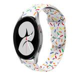 運動彩虹點矽膠扣錶帶，適用於 Samsung Galaxy Watch 5 Pro、Samsung Galaxy Gear Sport、Samsung Galaxy Watch Active 2 40mm / 44mm、Samsung Galaxy Watch 3 41mm、Samsung Galaxy Watch Active 40mm