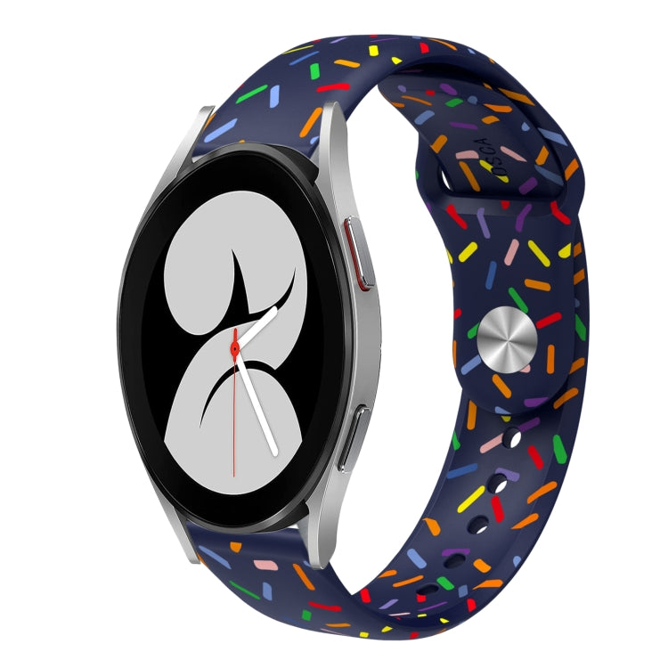 運動彩虹點矽膠扣錶帶，適用於 Samsung Galaxy Watch 5 Pro、Samsung Galaxy Gear Sport、Samsung Galaxy Watch Active 2 40mm / 44mm、Samsung Galaxy Watch 3 41mm、Samsung Galaxy Watch Active 40mm