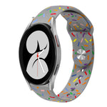 運動彩虹點矽膠扣錶帶，適用於 Samsung Galaxy Watch 5 Pro、Samsung Galaxy Gear Sport、Samsung Galaxy Watch Active 2 40mm / 44mm、Samsung Galaxy Watch 3 41mm、Samsung Galaxy Watch Active 40mm