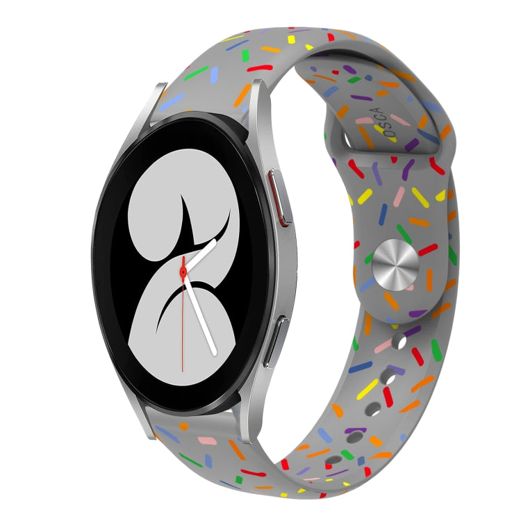 運動彩虹點矽膠扣錶帶，適用於 Samsung Galaxy Watch 5 Pro、Samsung Galaxy Gear Sport、Samsung Galaxy Watch Active 2 40mm / 44mm、Samsung Galaxy Watch 3 41mm、Samsung Galaxy Watch Active 40mm
