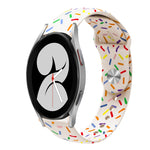 運動彩虹點矽膠扣錶帶，適用於 Samsung Galaxy Watch 5 Pro、Samsung Galaxy Gear Sport、Samsung Galaxy Watch Active 2 40mm / 44mm、Samsung Galaxy Watch 3 41mm、Samsung Galaxy Watch Active 40mm